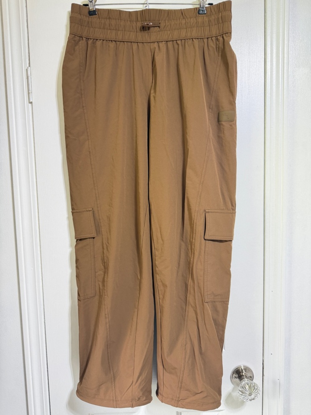 JoyLab Mid Rise Woven Cinched Pants Mocha Brown Cargo jogger active M - Picture 4 of 9